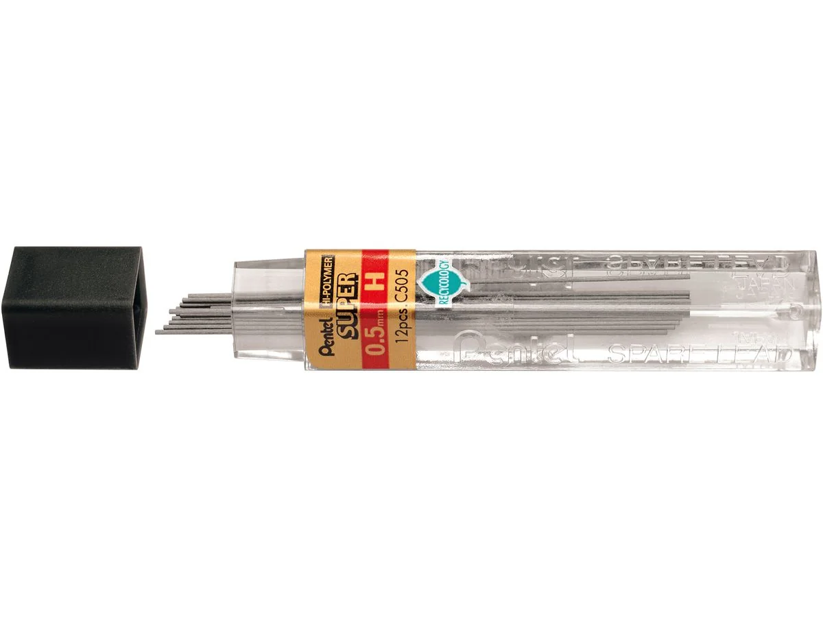 Pentel Druckbleistift-Mine HI-POLYMER SUPER, Härtegrad: H (EAN: 3474370505088)