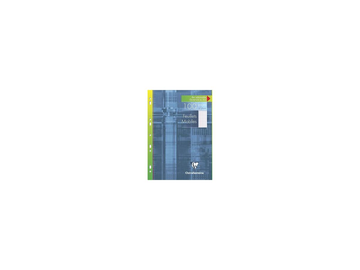 Clairefontaine Feuillets mobiles, A4, quadrillé 5x5 + marge (EAN: 3329680173222)