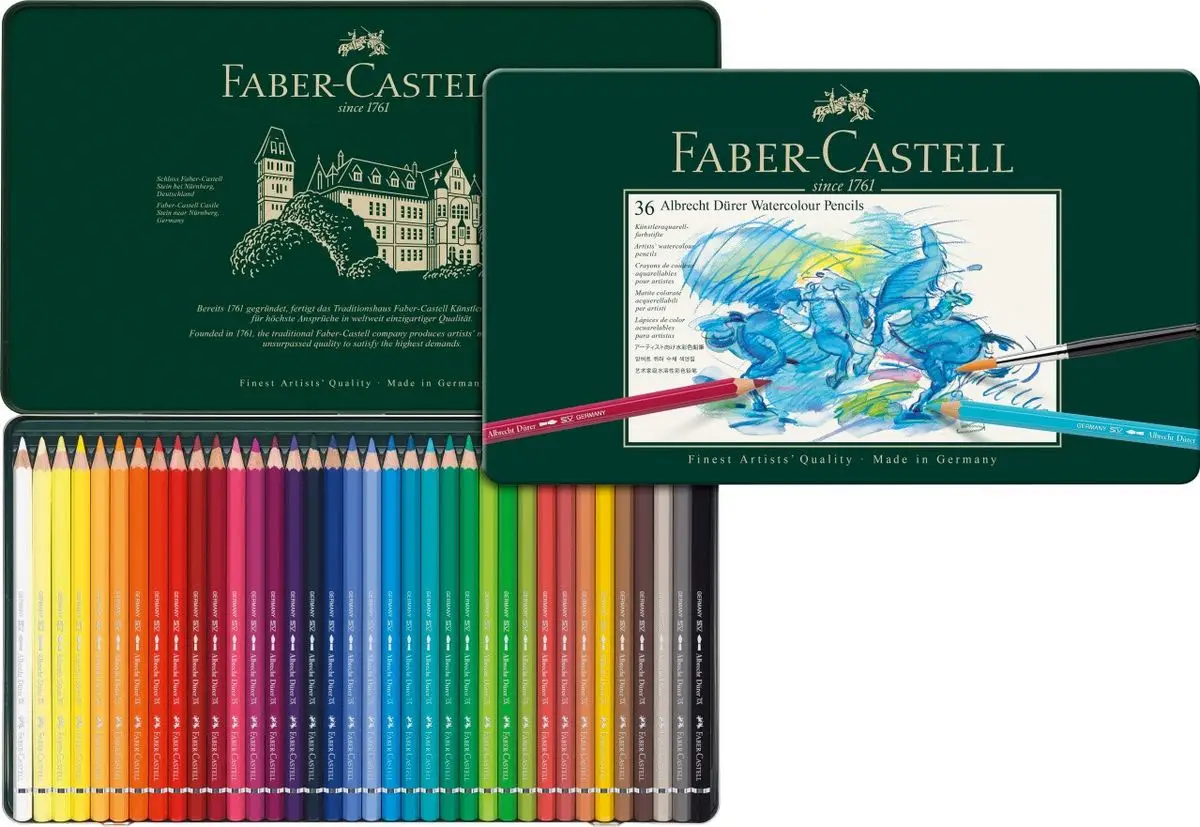 FABER-CASTELL Aquarellstifte ALBRECHT DÜRER, 36er Metalletui, farbig sortiert (EAN: 4005401175360)