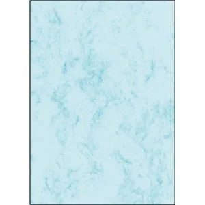 sigel Marmor-Papier, A4, 200 g/qm, Edelkarton, blau (EAN: 4004360947896)