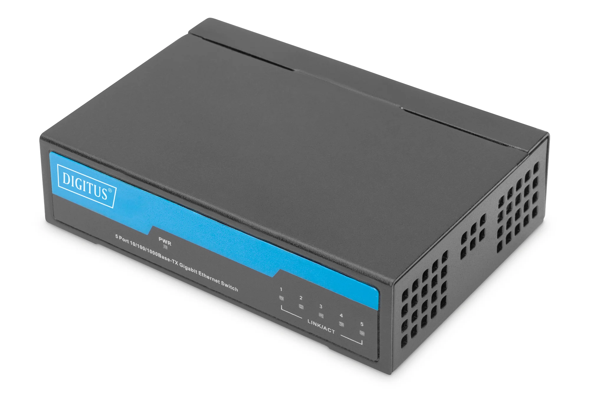 DIGITUS Desktop Gigabit Switch, Unmanaged, 5-Port, schwarz (EAN: 4016032492900)