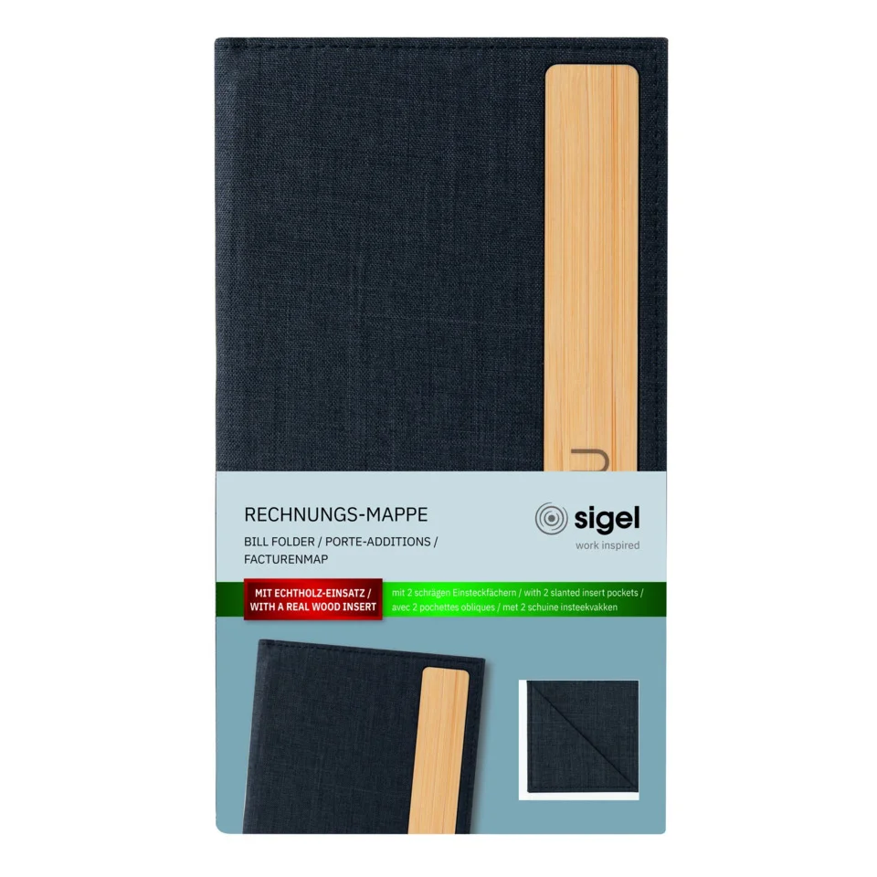 sigel Rechnungsmappe mit Siebdruck, dunkelgrau/beige (EAN: 4004360762062)
