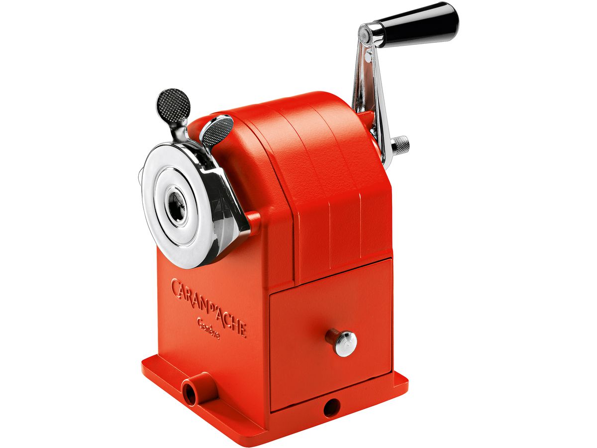 CARAN D'ACHE Spitzmaschine, manuell, 1-Loch, rot (EAN: 7630002349222)
