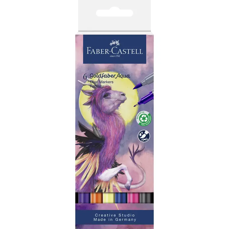 FABER-CASTELL Aquarellmarker GOLDFABER, 6er Etui Fantasy (EAN: 4005401645269)