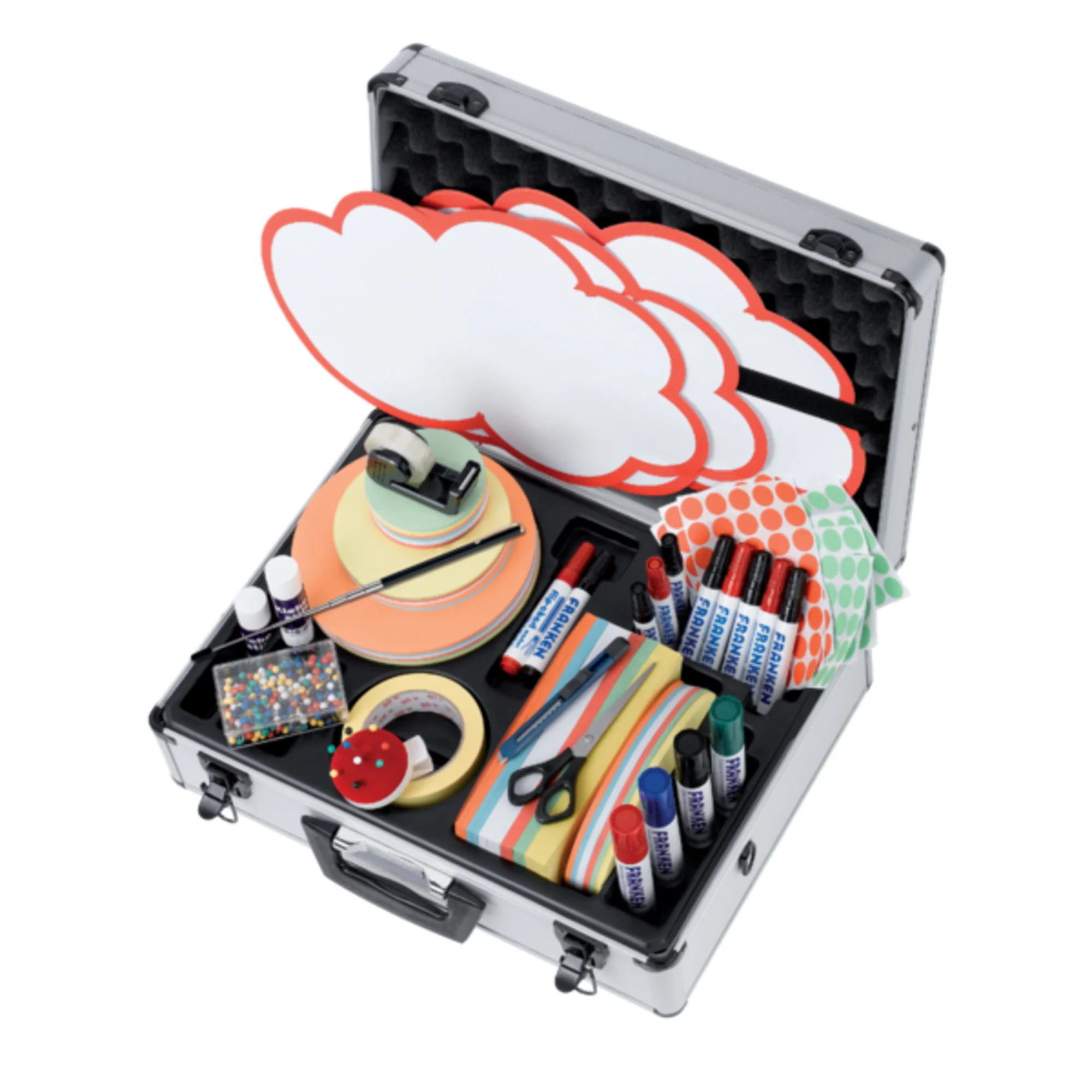 FRANKEN Moderationskoffer PROFI, 2.500 Teile, Aluminium (EAN: 4016946060073)