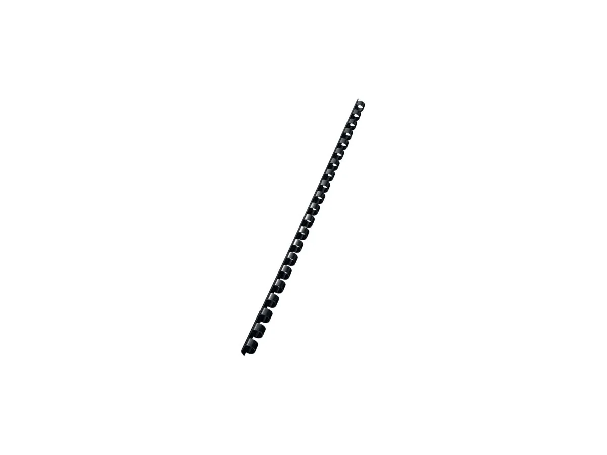 LEITZ Plastikbinderücken, DIN A4, 21 Ringe, 8 mm, schwarz (EAN: 5411313350419)