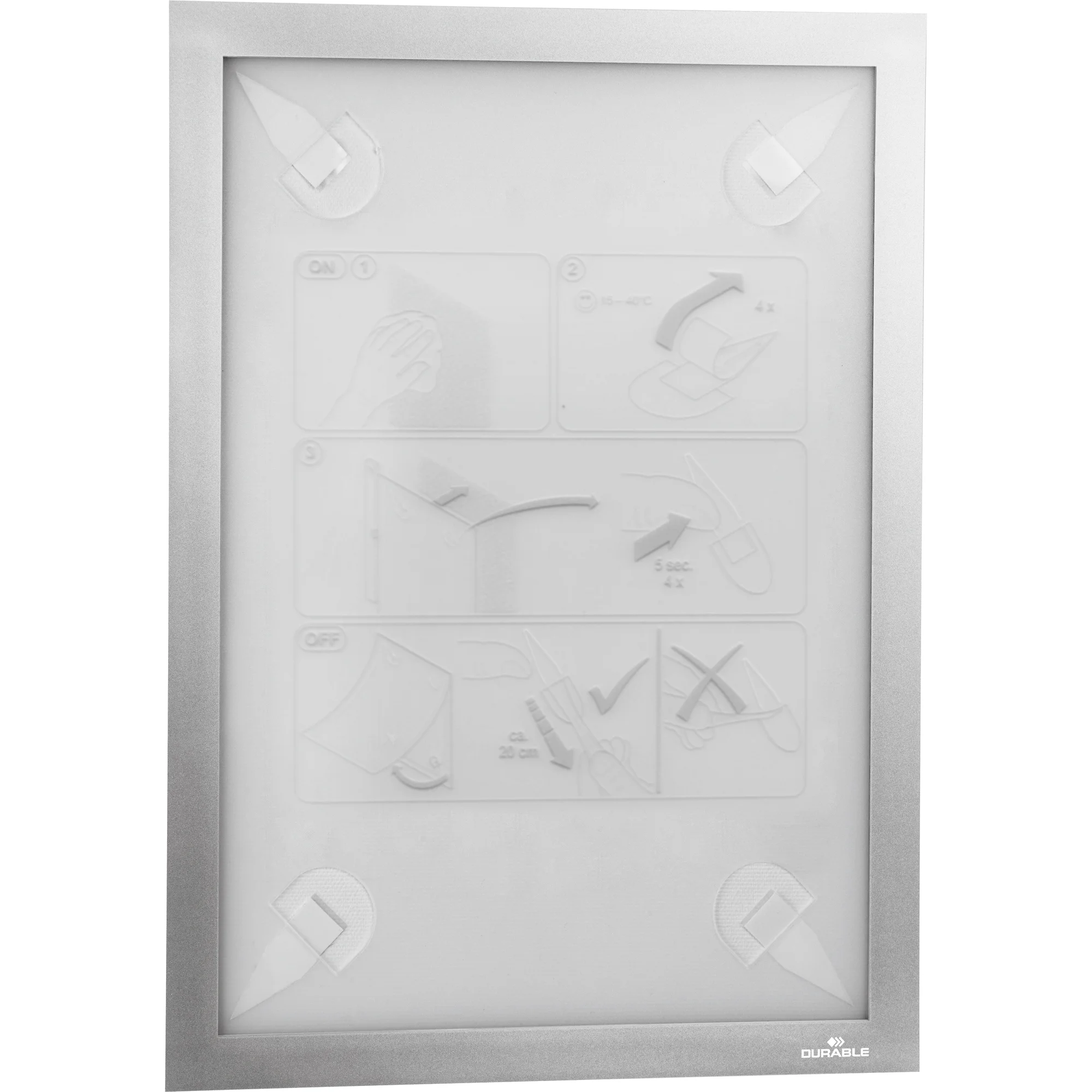 DURABLE Magnetrahmen DURAFRAME WALLPAPER A4, metallic silber (EAN: 4005546992495)