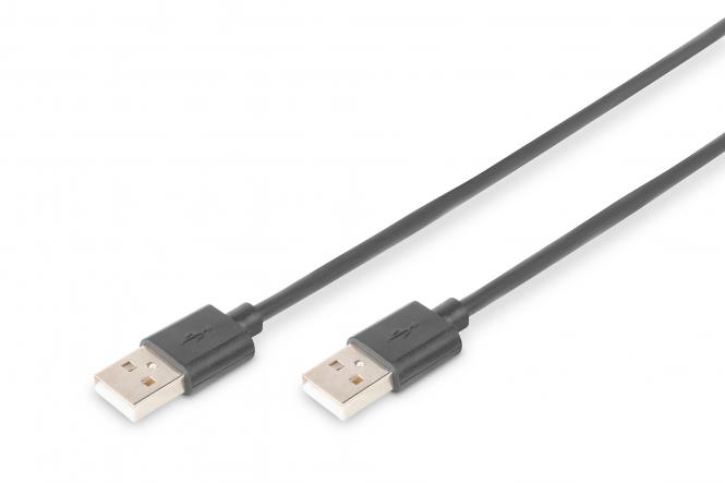 DIGITUS USB 2.0 Anschlusskabel, USB-A - USB-A Stecker, 1,0 m (EAN: 4016032283652)