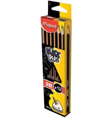 Maped Bleistift BLACK'PEPS, Härtegrad: 2B (EAN: 3154148500223)