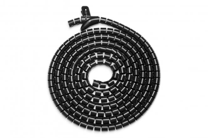 DIGITUS Flexibler Kabelspiralschlauch mit Einzugshilfe, 5 m (EAN: 4016032464136)