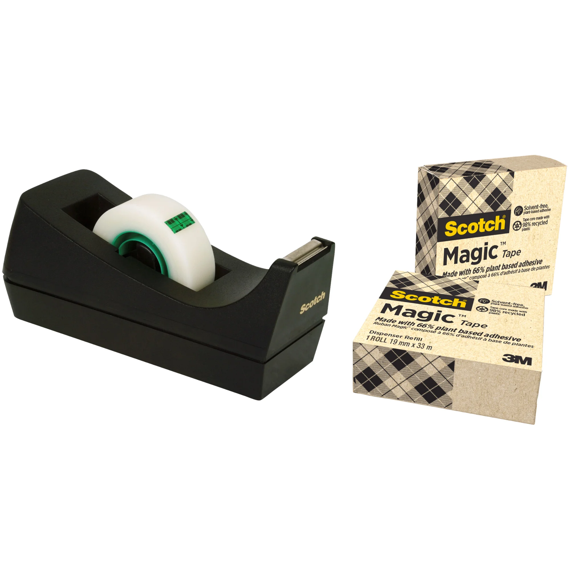 Scotch Tischabroller C38, inkl. 3 Rollen Klebefilm, schwarz (EAN: 0051141406091)