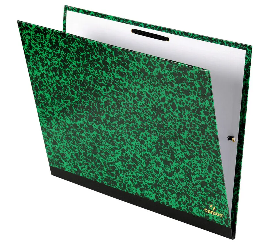 CANSON Zeichnungsmappe STUDIO, 520 x 720 mm, Vert Annonay, grün/schwarz (EAN: 3148950031181)
