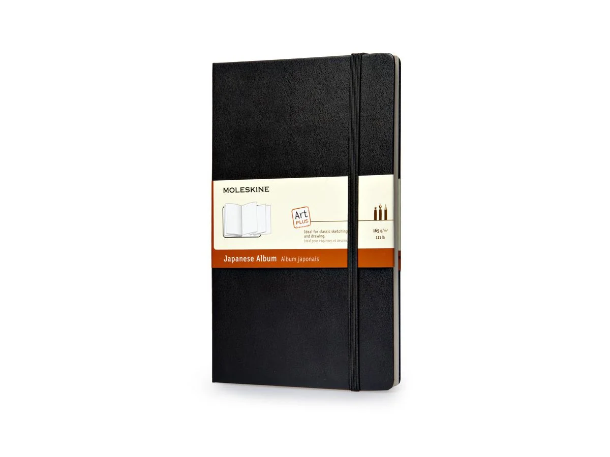 MOLESKINE Japanisches Album, 165g/qm, L/A5, Hardcover, sw, schwarz (EAN: 9788862933094)