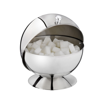APS Zuckerkugel mit Rolldeckel, aus Edelstahl (EAN: 4004133000339)