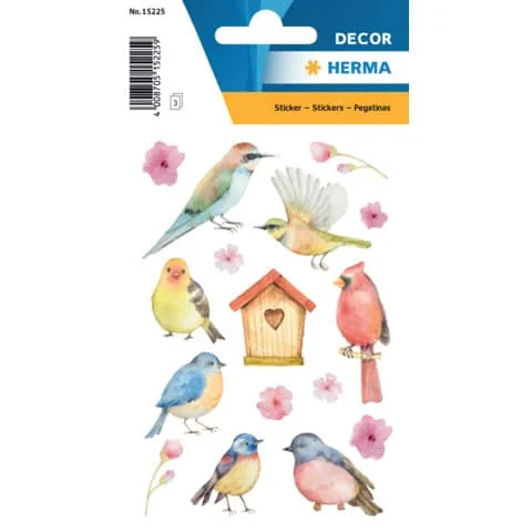 HERMA Sticker DECOR "Singvögel", bunt (EAN: 4008705152259)