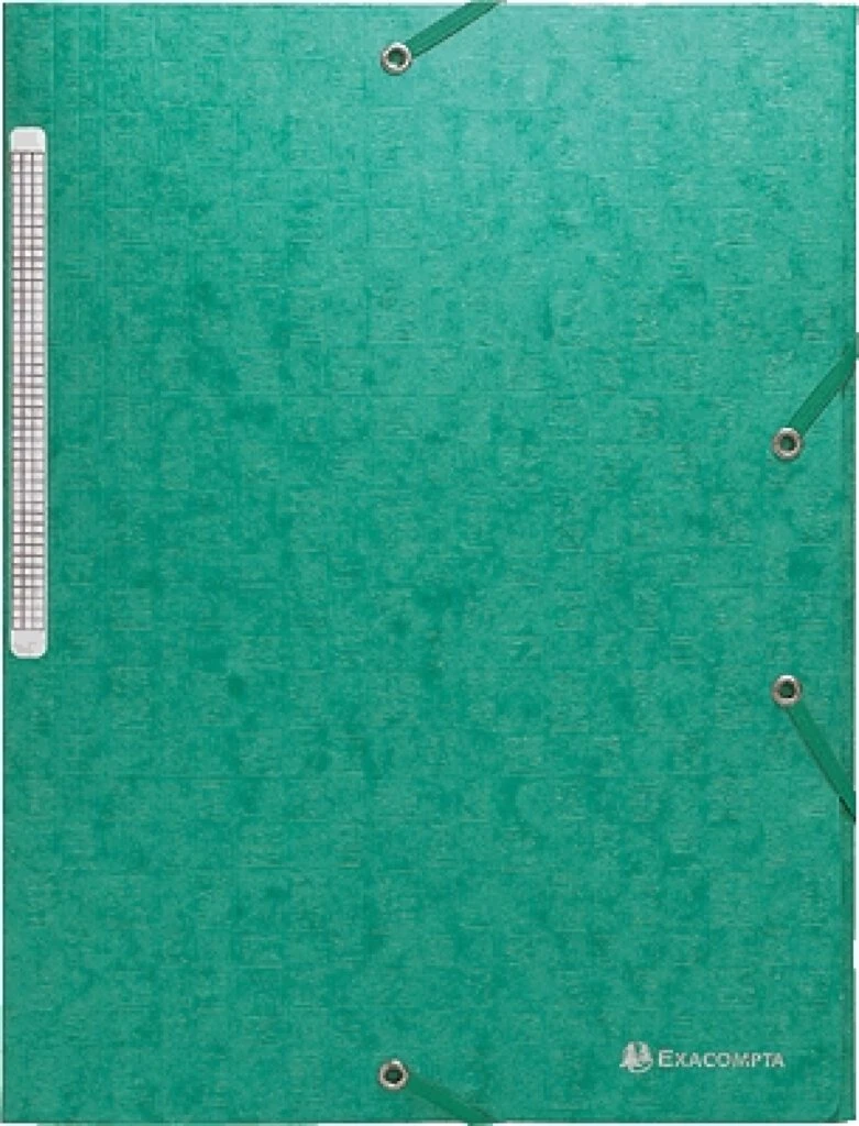 EXACOMPTA Eckspannermappe Scotten, Karton, DIN A4, grün (EAN: 3130630557531)