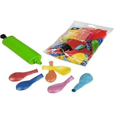 PAPSTAR Luftballons inkl. Pumpe, farbig sortiert (EAN: 4002911193280)