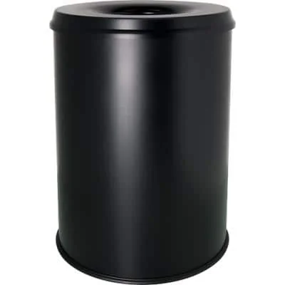 helit Stahl-Papierkorb "the guardian", 15 Liter, schwarz (EAN: 4012086050134)
