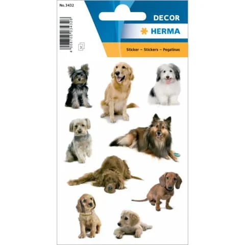 HERMA Sticker DECOR "Hundefotos", bunt bedruckt (EAN: 4008705034326)
