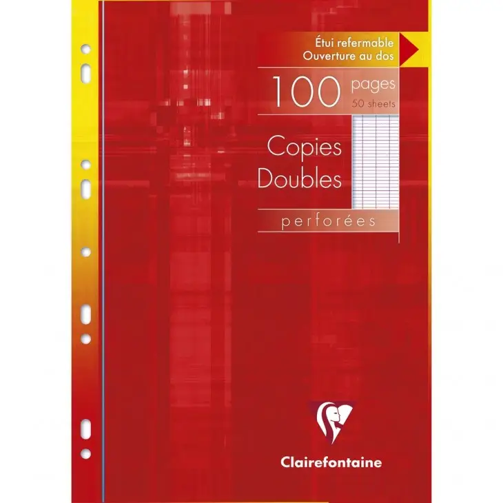 Clairefontaine Copies doubles perforées, A4, séyès (EAN: 3329680472103)