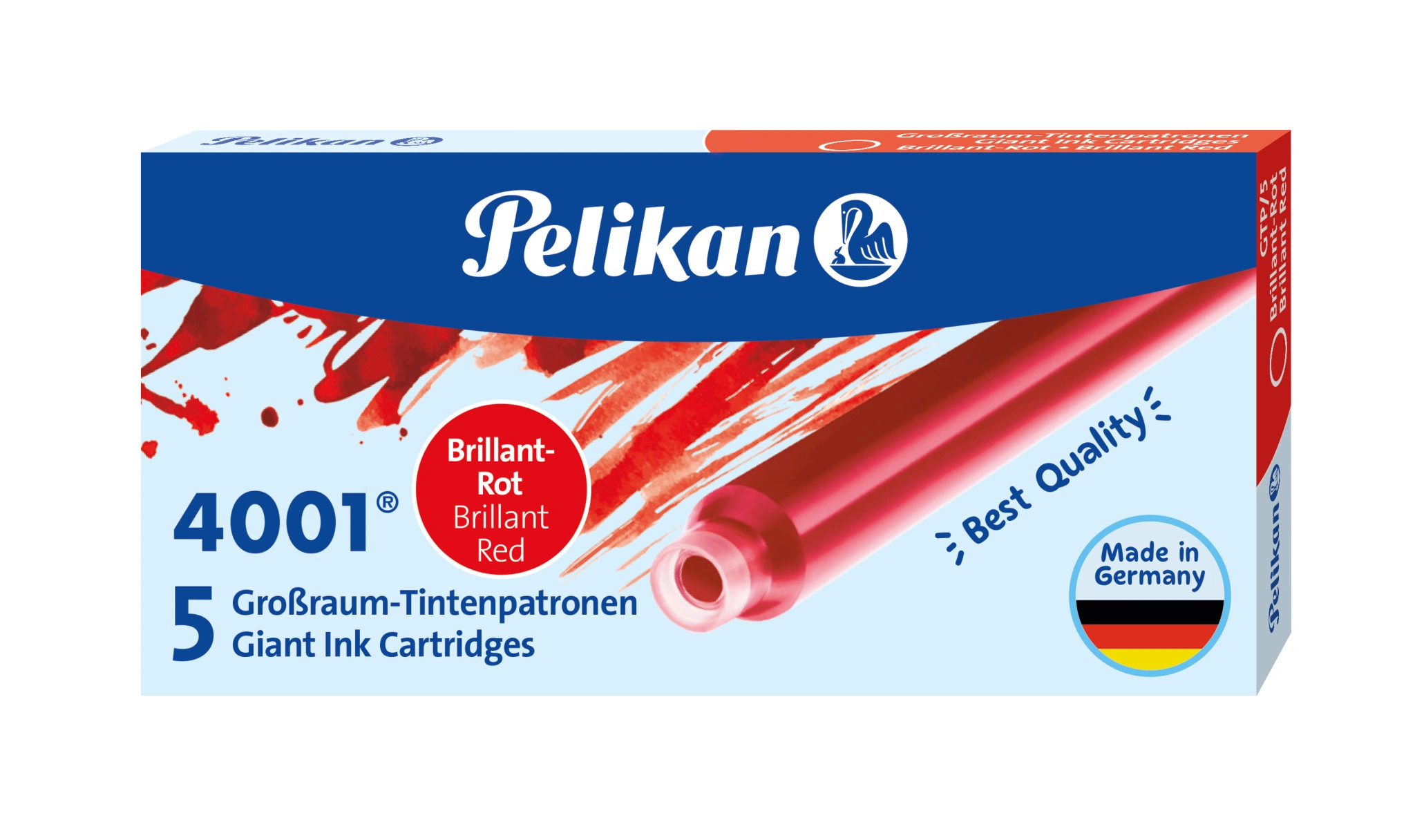 Pelikan Großraum-Tintenpatronen 4001 GTP/5, rot (EAN: 4012700310620)