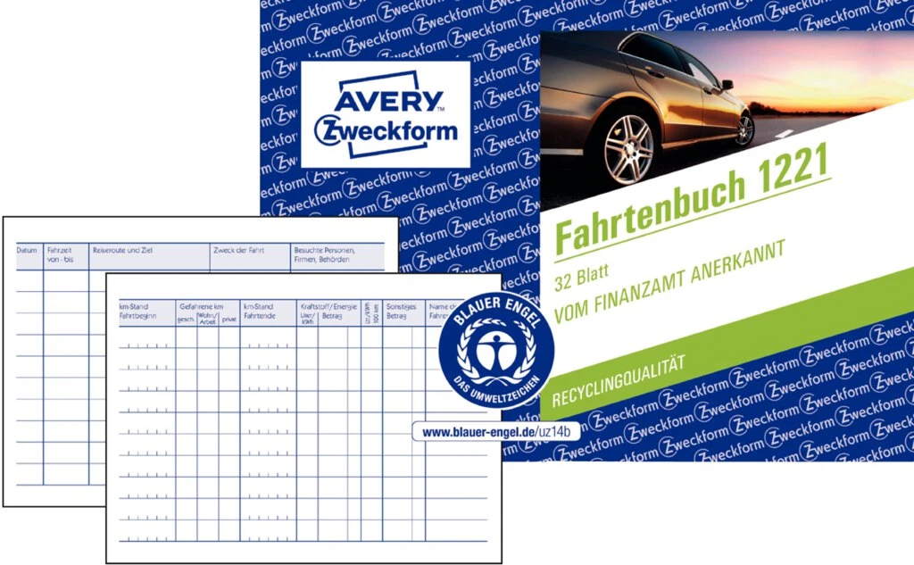 AVERY Zweckform Formularbuch "Fahrtenbuch", A6 quer (EAN: 4004182012215)