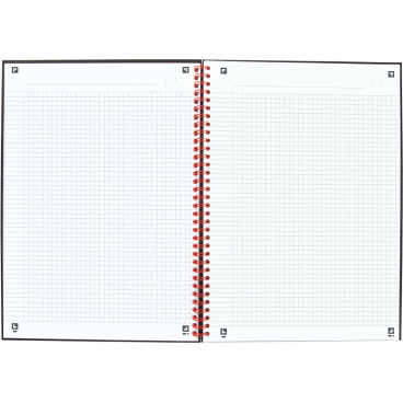 Oxford Spiralbuch "Black n' Red", DIN A5, kariert, Karton (EAN: 4006140009237)