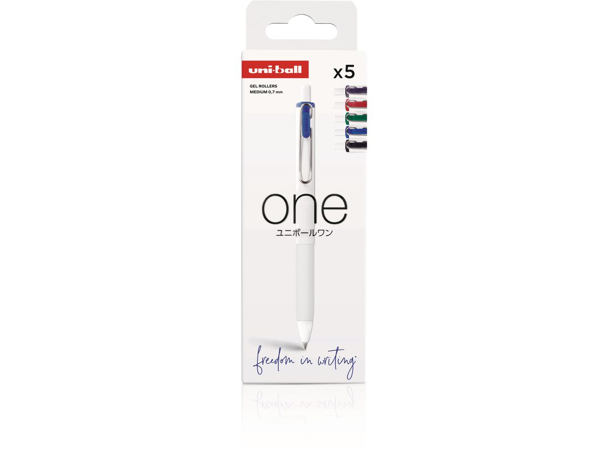 uni-ball Gel-Tintenroller one UMNS/07, 5er Set "Klassik" (EAN: 3296280047591)