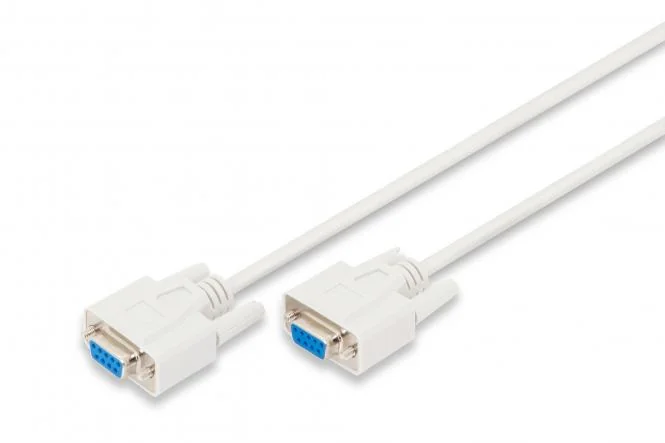 DIGITUS 9-Pol Sub-D Kabel, Kupplung - Kupplung, 2,0 m, beige (EAN: 4016032301134)