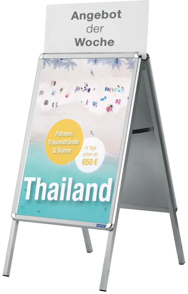 magnetoplan Topschild für Plakatständer SP A1, weiß (EAN: 4013695004341)