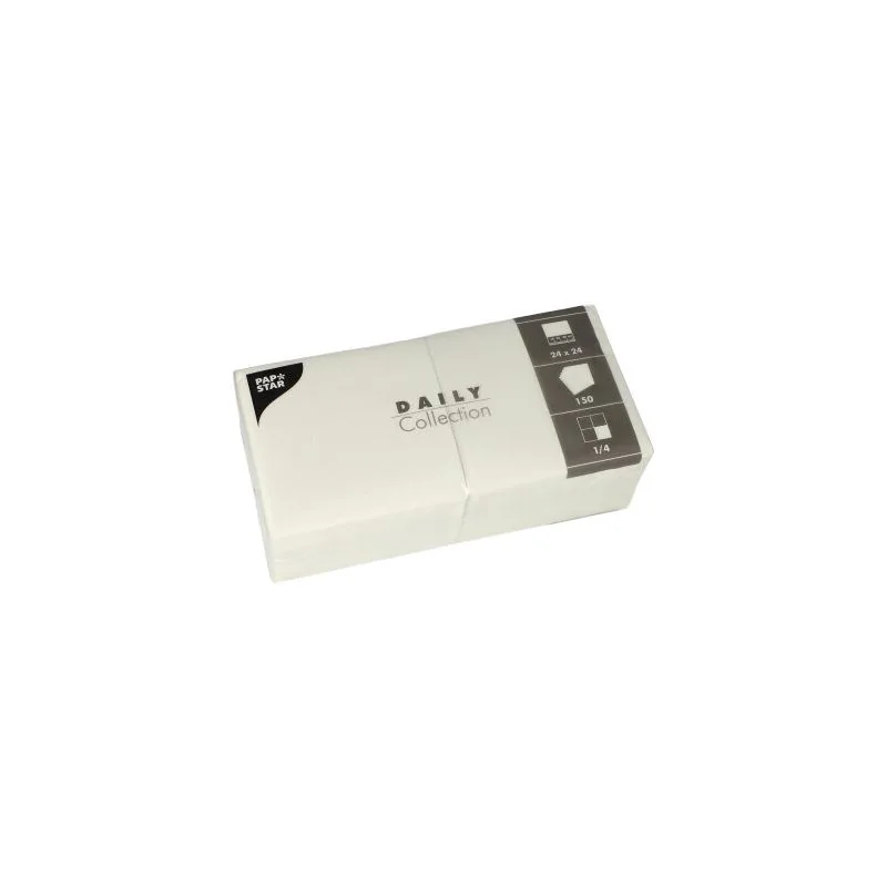 PAPSTAR Cocktail-Servietten, 240 x 240 mm, 3-lagig, weiß (EAN: 4002911337967)