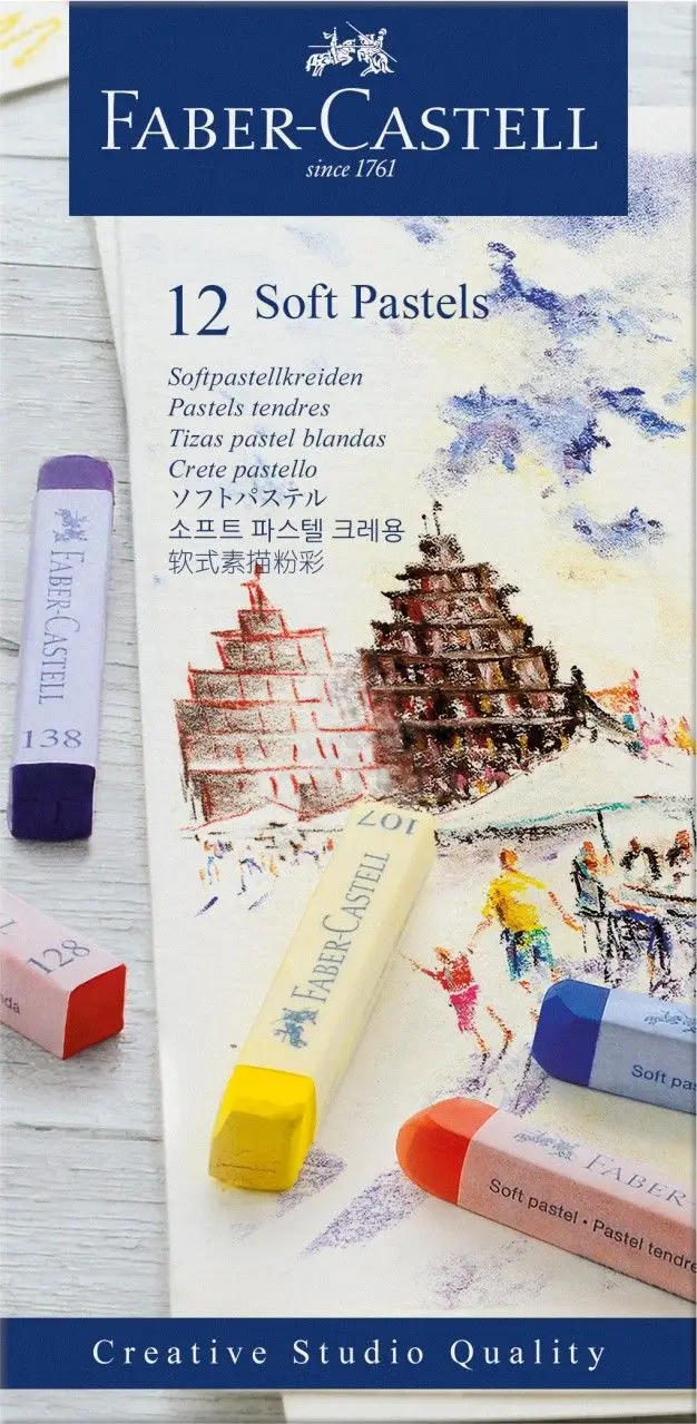 FABER-CASTELL Softpastellkreiden STUDIO QUALITY, 12er Etui (EAN: 4005401283126)