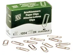 DURABLE Büroklammern, verkupfert, spitz, 26 mm (EAN: 4005546102009)