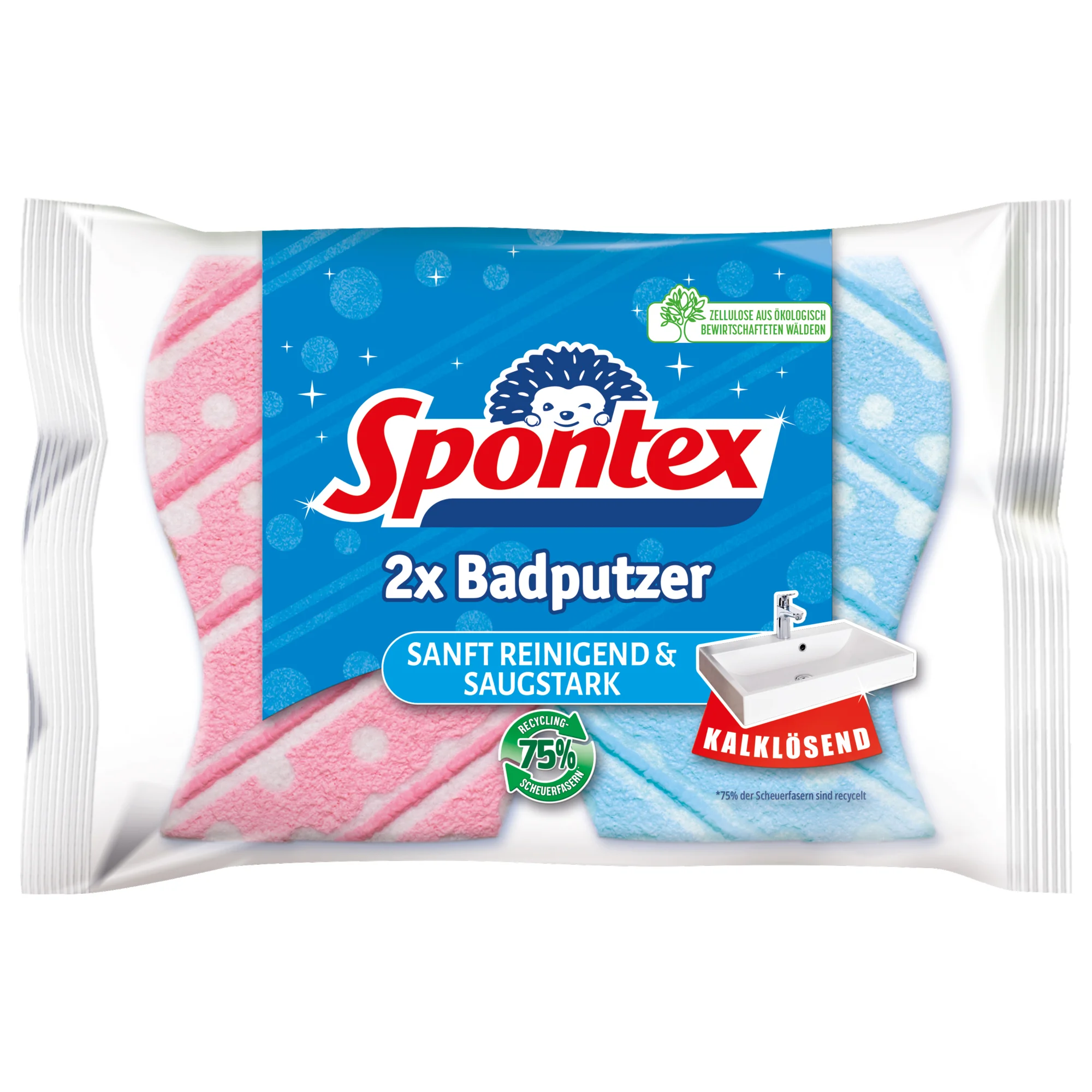 Spontex Scheuerschwamm Badputzer, 2er Pack (EAN: 4008508464009)