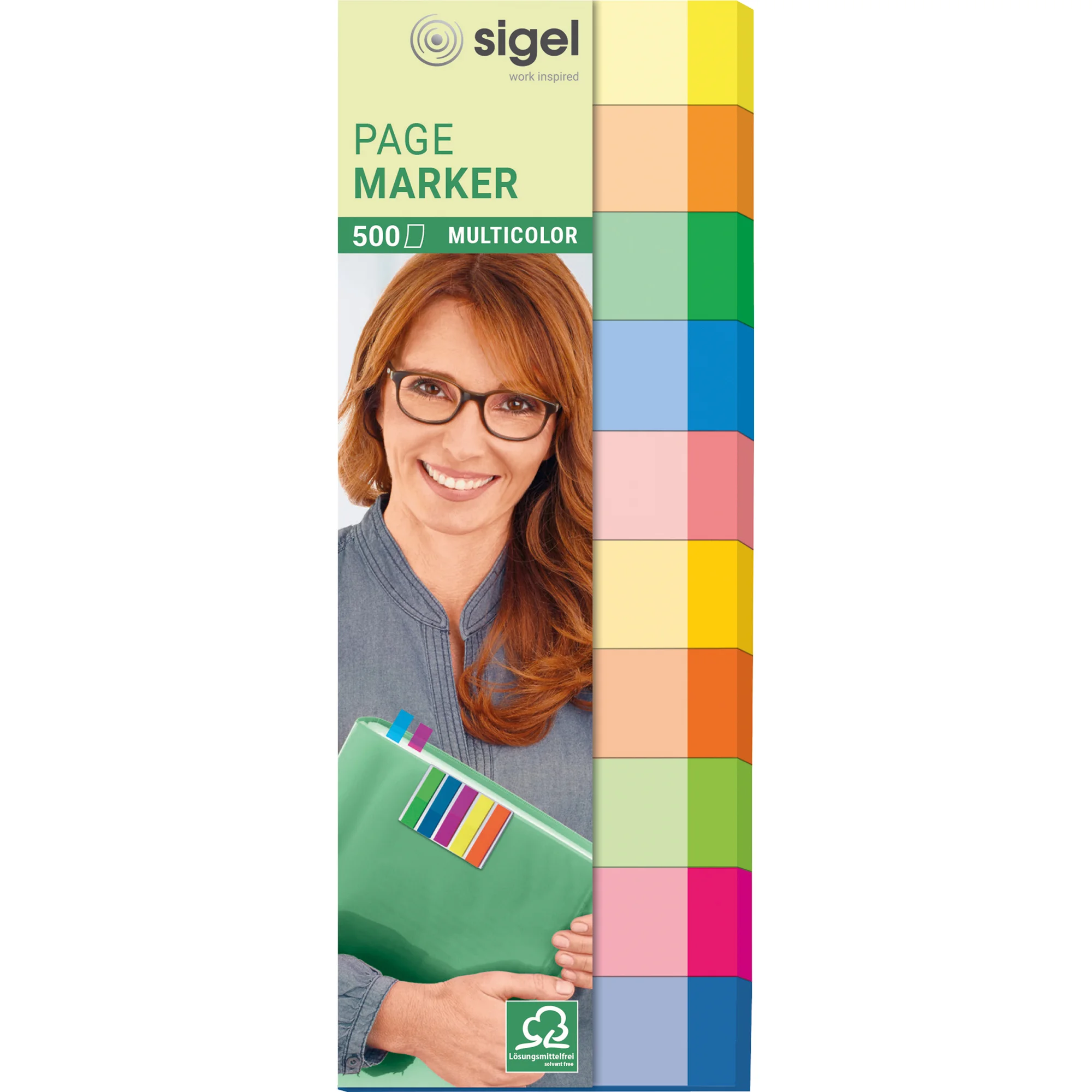 sigel Haftmarker Multicolor, 50 x 15 mm, 500 Blatt (EAN: 4004360972799)