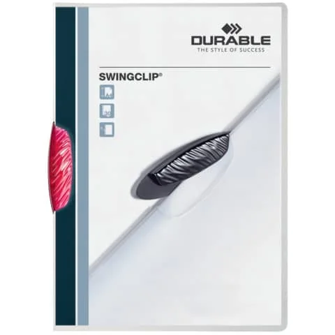 DURABLE Klemmhefter SWINGCLIP, DIN A4, Clip purpur rot, transparent (EAN: 4005546208855)