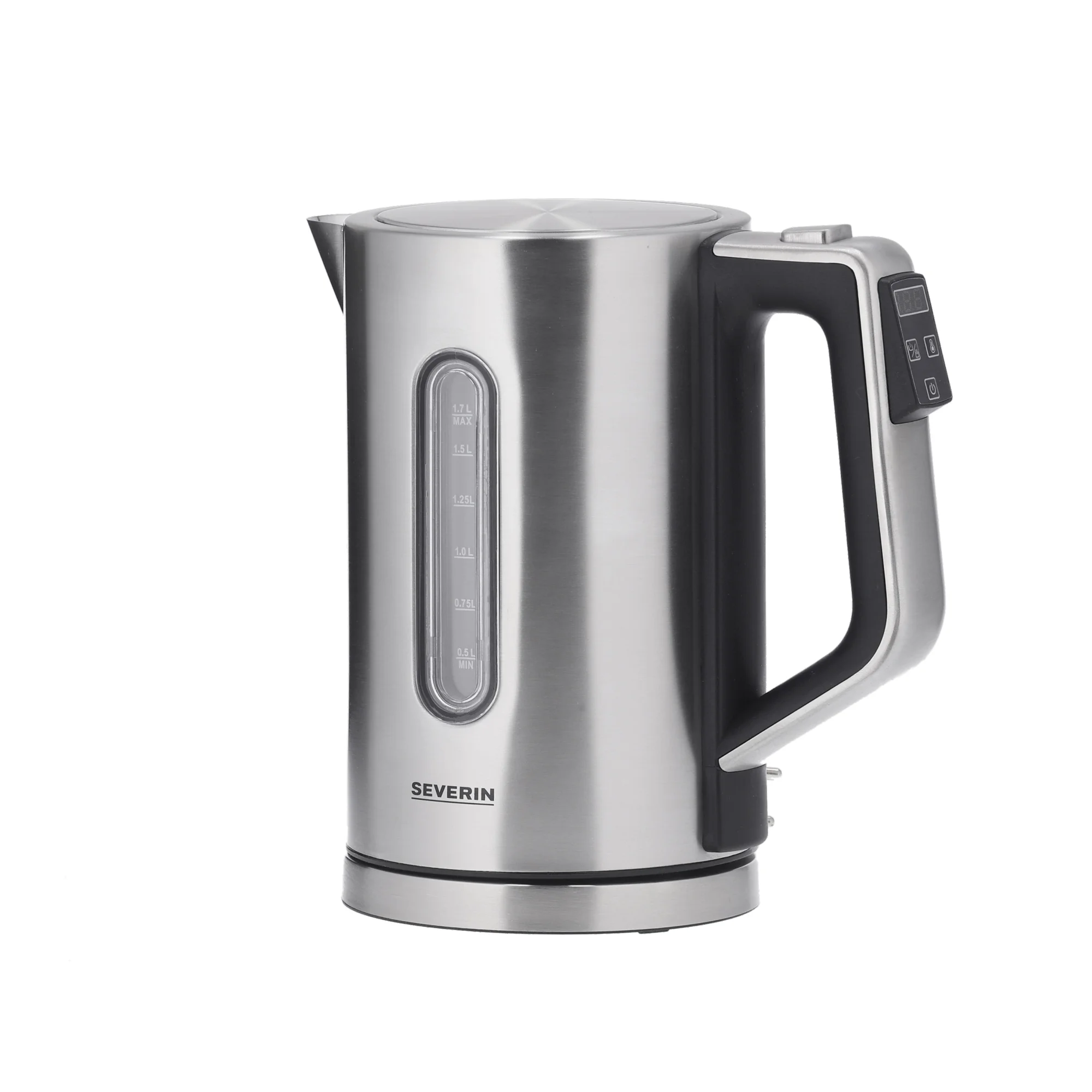 SEVERIN Wasserkocher WK 3418, 1,7 Liter, Edelstahl/schwarz (EAN: 4008146035098)