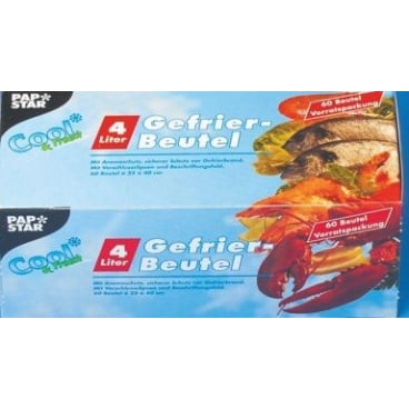 STARPAK Gefrierbeutel 4 Liter, 250 x 400 mm, transparent (EAN: 4002911141618)
