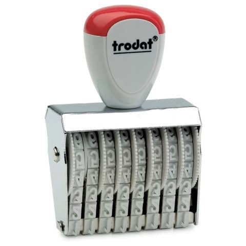 trodat Ziffernstempel, 8-stellig, Abdruckmaße: 4 x 32 mm (EAN: 0092399861102)