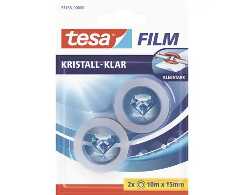 tesa Film kristall-klar, 2 Rollen, Blister, 19 mm x 10 m (EAN: 4042448036285)