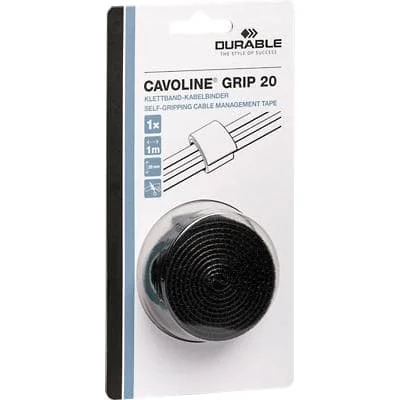 DURABLE Klett-Kabelbinder CAVOLINE GRIP 20, 20 x 1.000 mm, schwarz (EAN: 4005546991207)