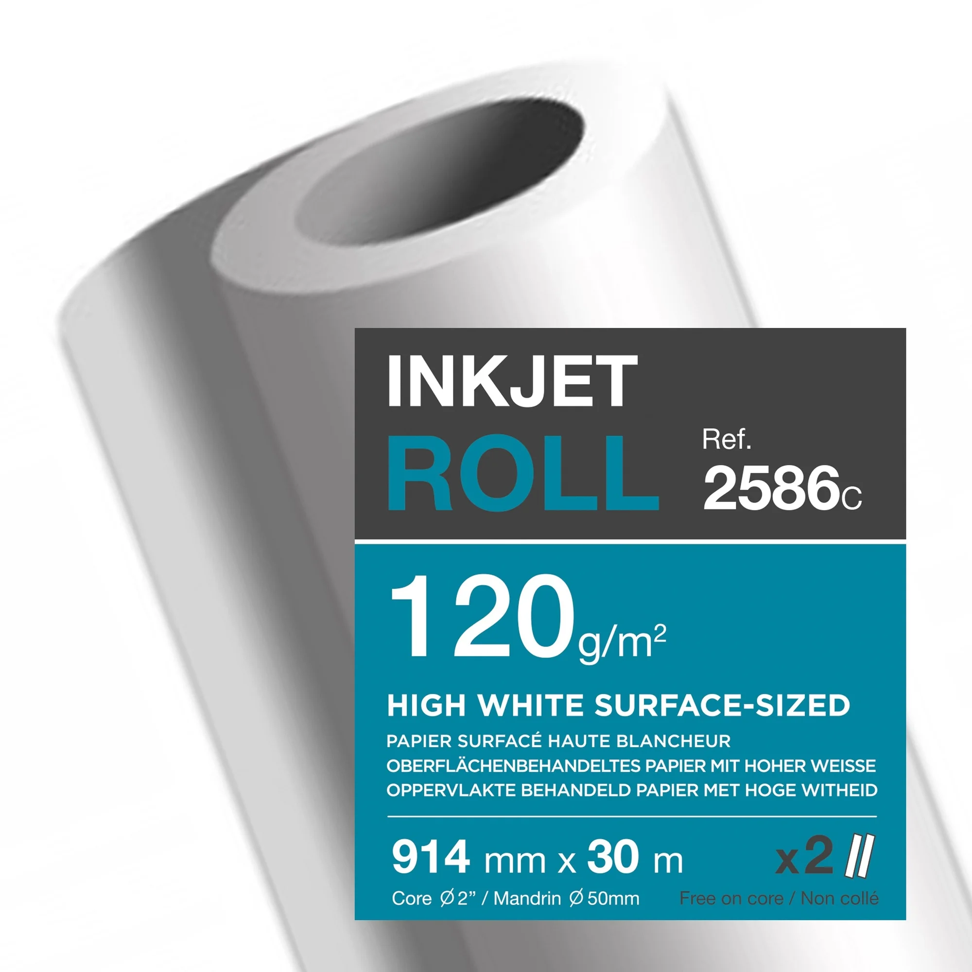 Clairefontaine Inkjet-Plotterrolle, (B)914 mm x (L)30 m (EAN: 3329682258606)