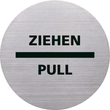 helit Piktogramm "the badge" ZIEHEN/PULL, rund, silber (EAN: 4012086033861)