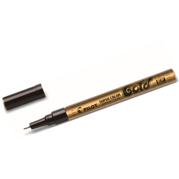 PILOT Permanent-Marker SUPER COLOR, extra feine Spitze, gold (EAN: 4902505087967)