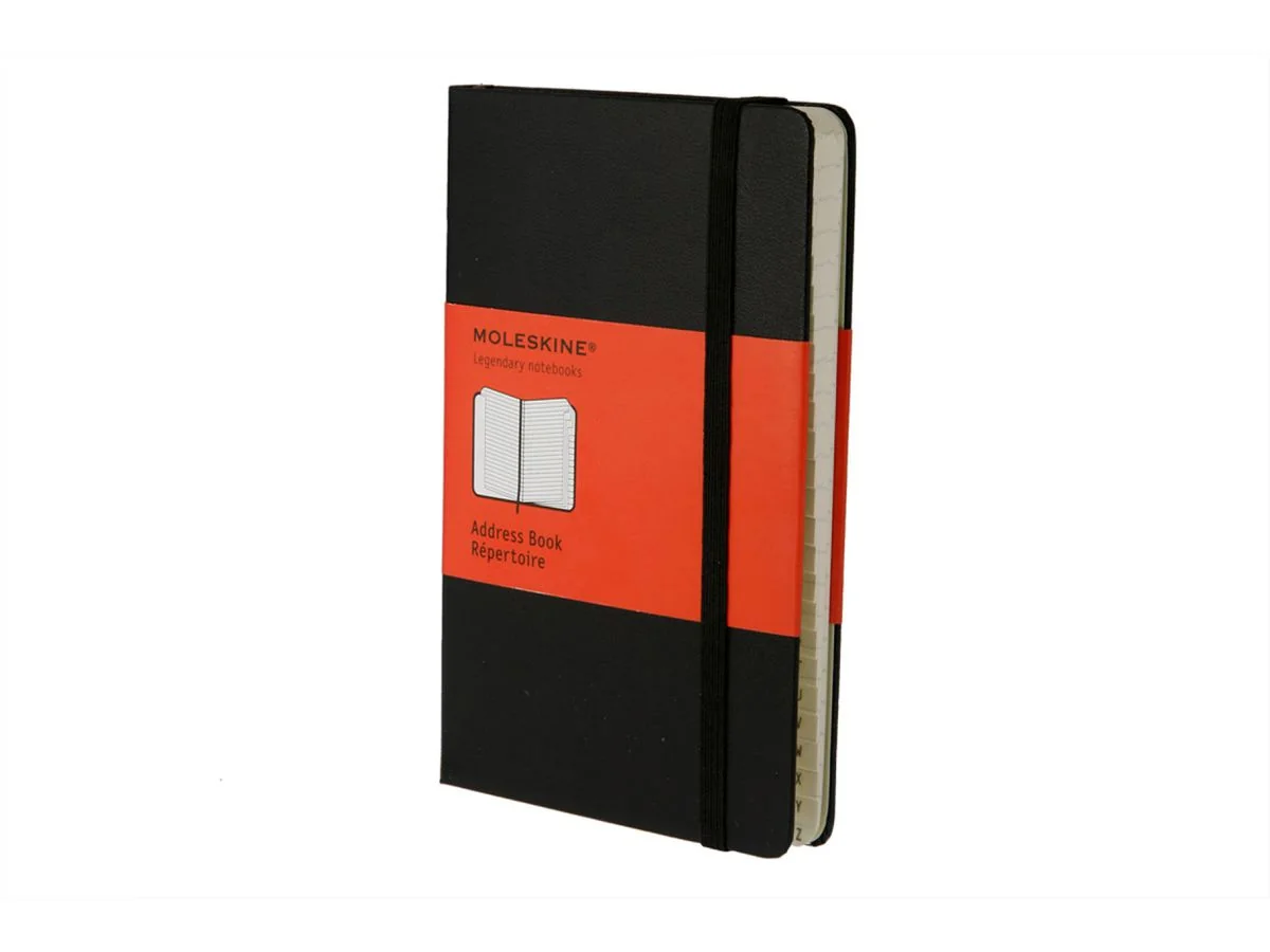 MOLESKINE Adressbuch, P/A6, liniert, Hardcover, schwarz (EAN: 9788883701016)