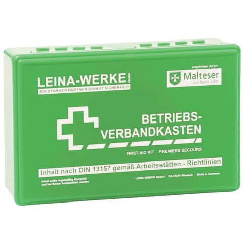 LEINA Betriebsverbandkasten, Inhalt DIN 13157, grün (EAN: 4011166200018)