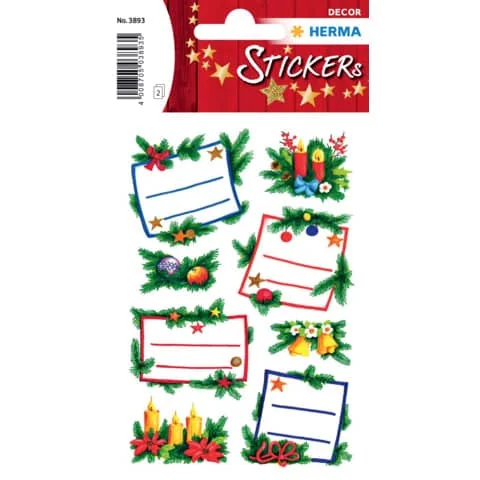 HERMA Weihnachts-Sticker DECOR "Tannengestecke", Widmung (EAN: 4008705038935)