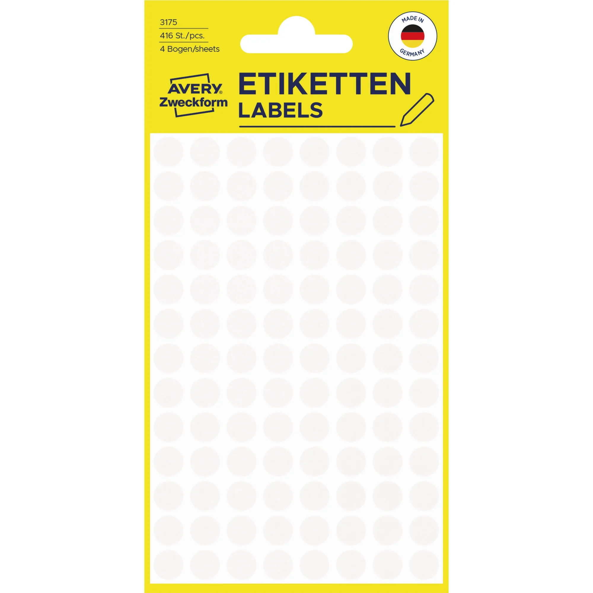 AVERY Zweckform Markierungspunkte, Durchmesser 8 mm, weiß (EAN: 4004182031759)
