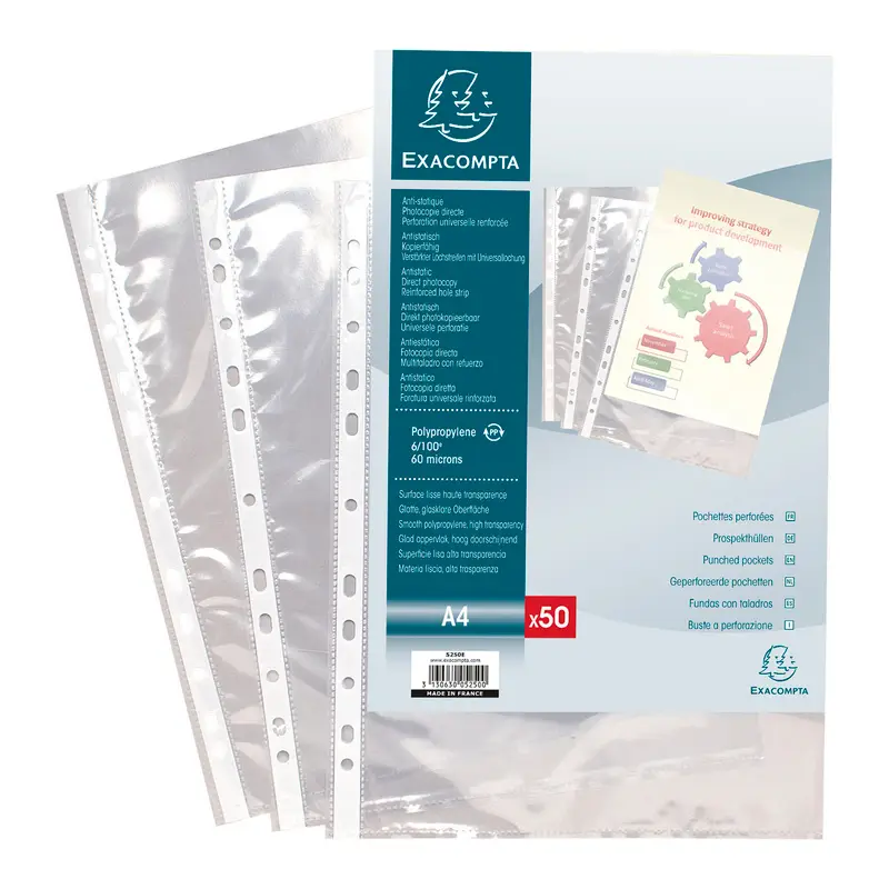 EXACOMPTA Prospekthülle, DIN A4, PP, glasklar (EAN: 3130630052005)