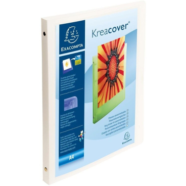 EXACOMPTA Ringbuch Kreacover, PP, 4-Ring-Mechanik, A4, weiß (EAN: 3130630511892)